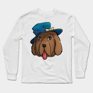 Fancy Hat Dog Long Sleeve T-Shirt